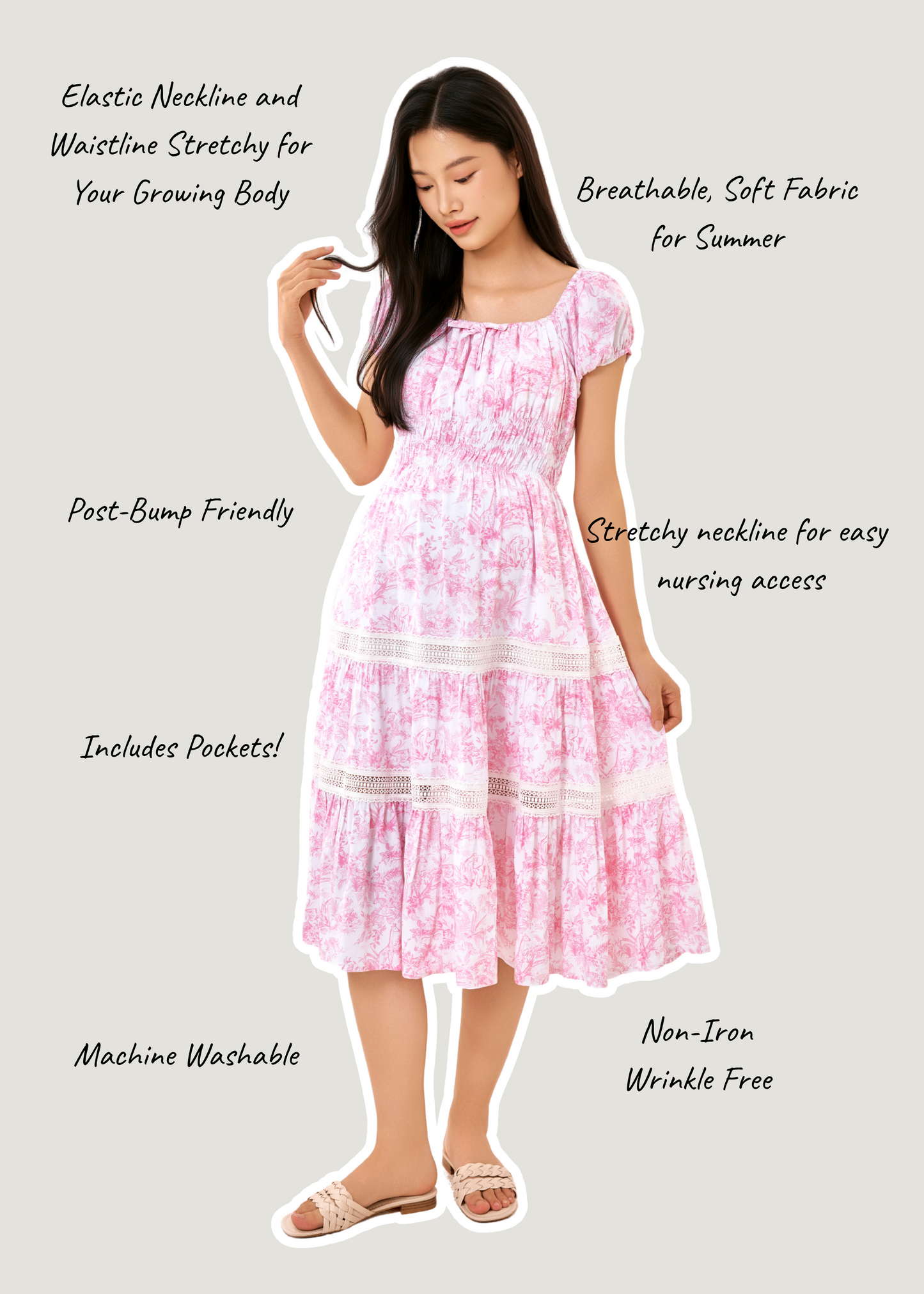 The Journey Cotton Stretch Midi Dress