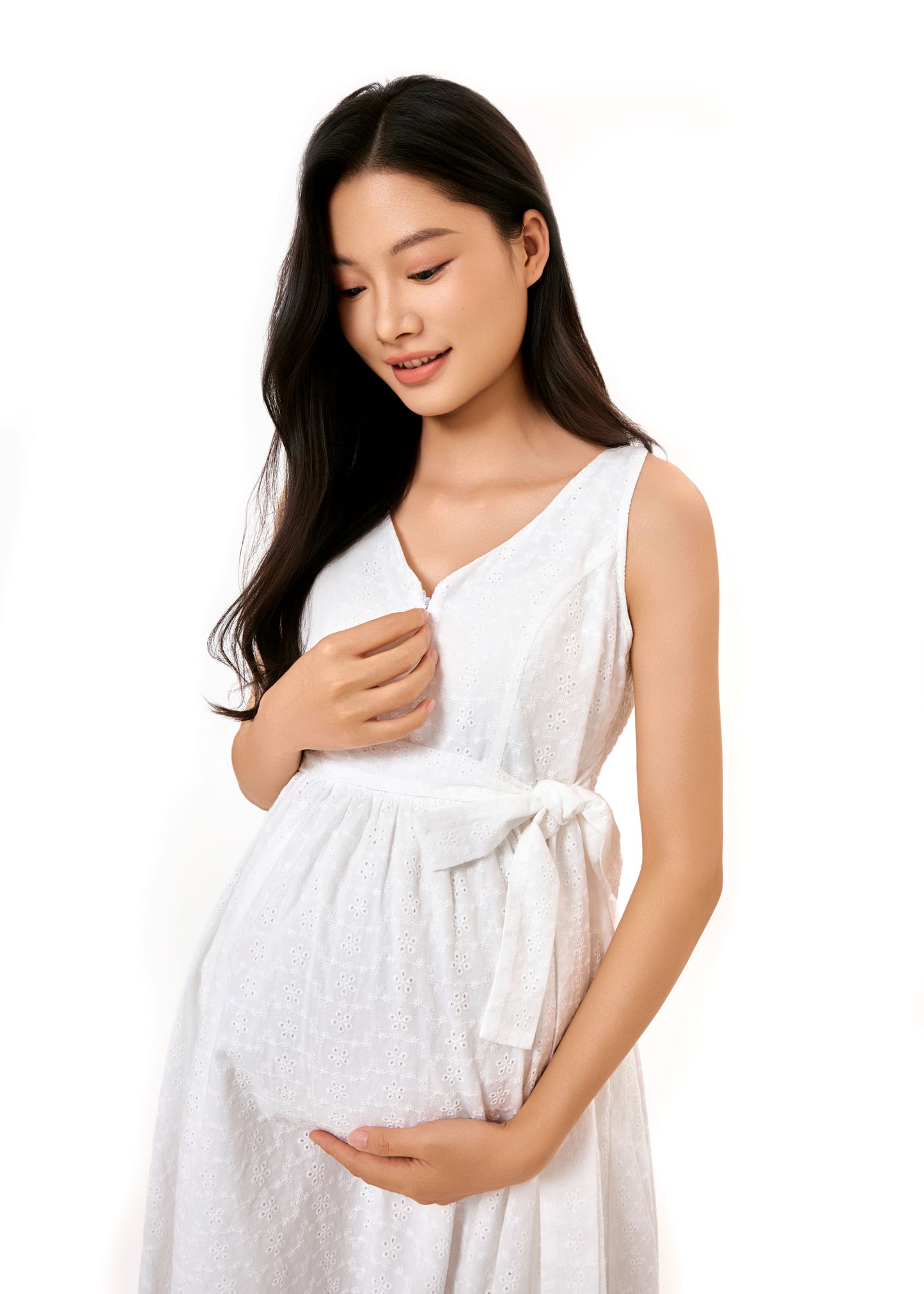 Willow Broderie Nursing Midi Dress