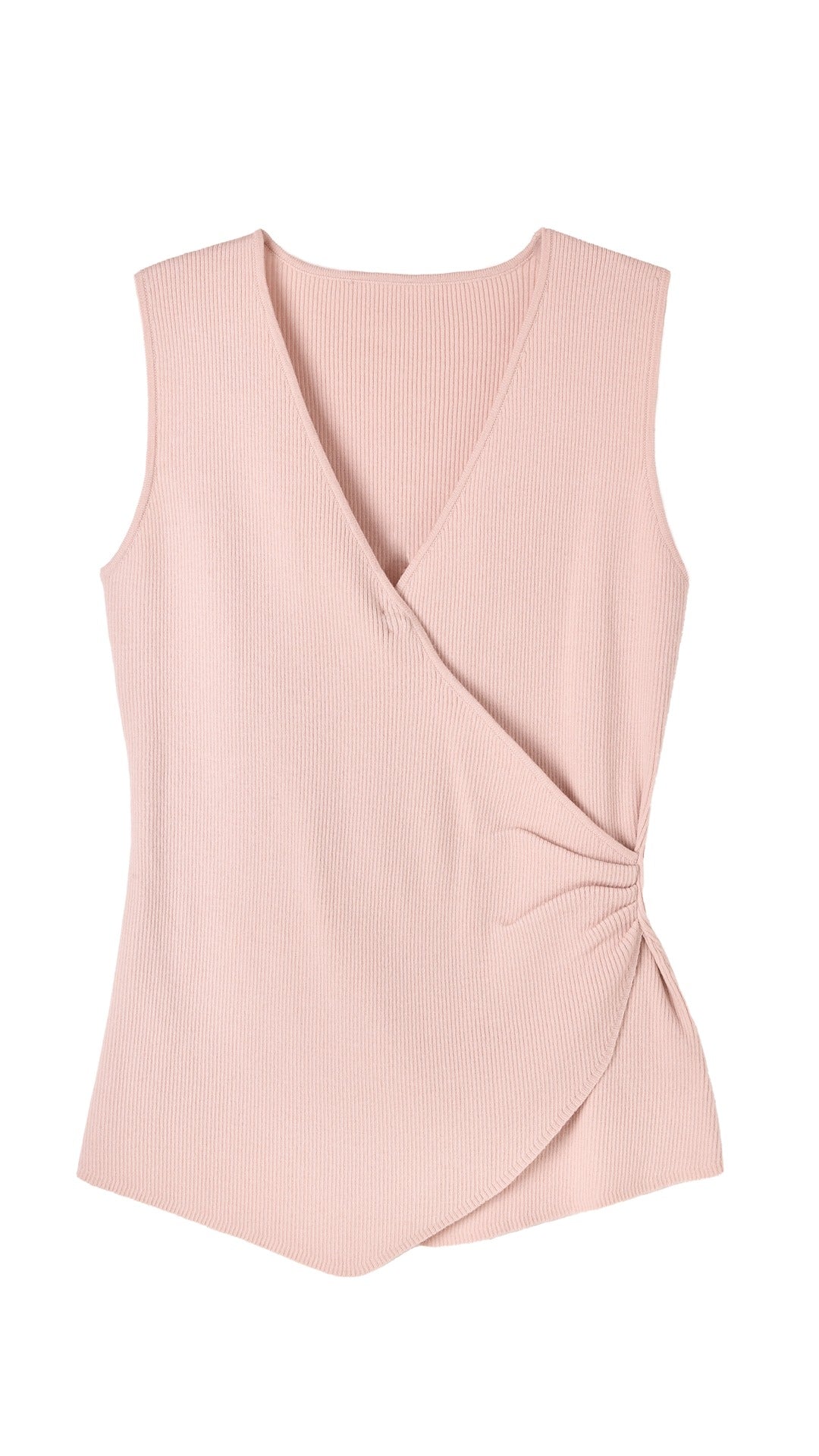 Knit Cross Tank Top - Pink