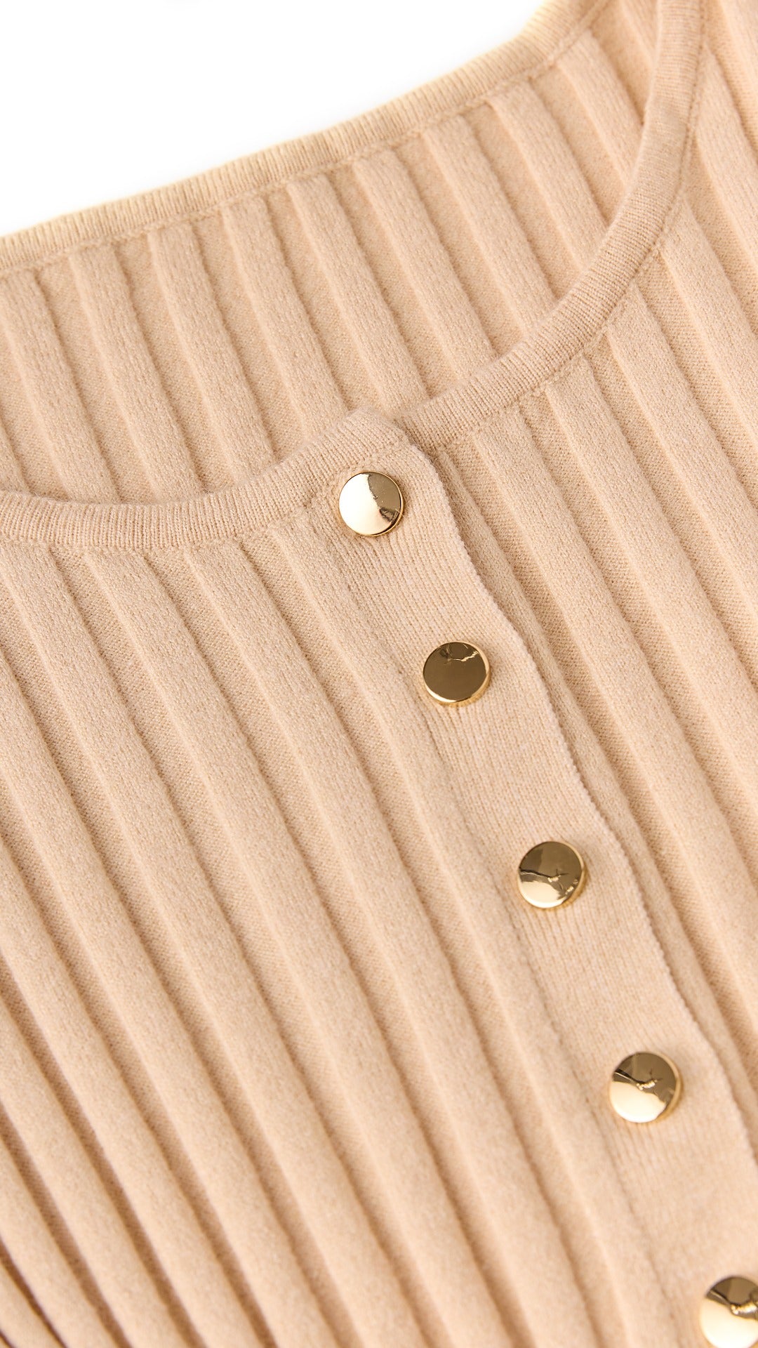 Cosy Flared Knit Dress - Oatmeal