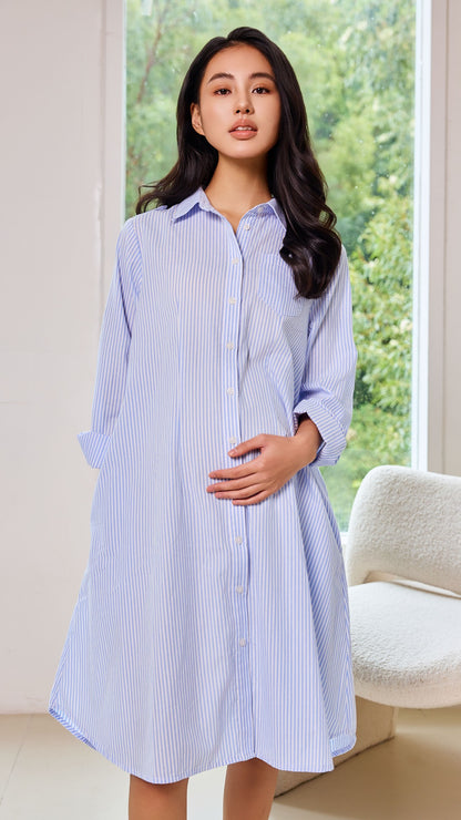 Timeless Striped Shirt Dress